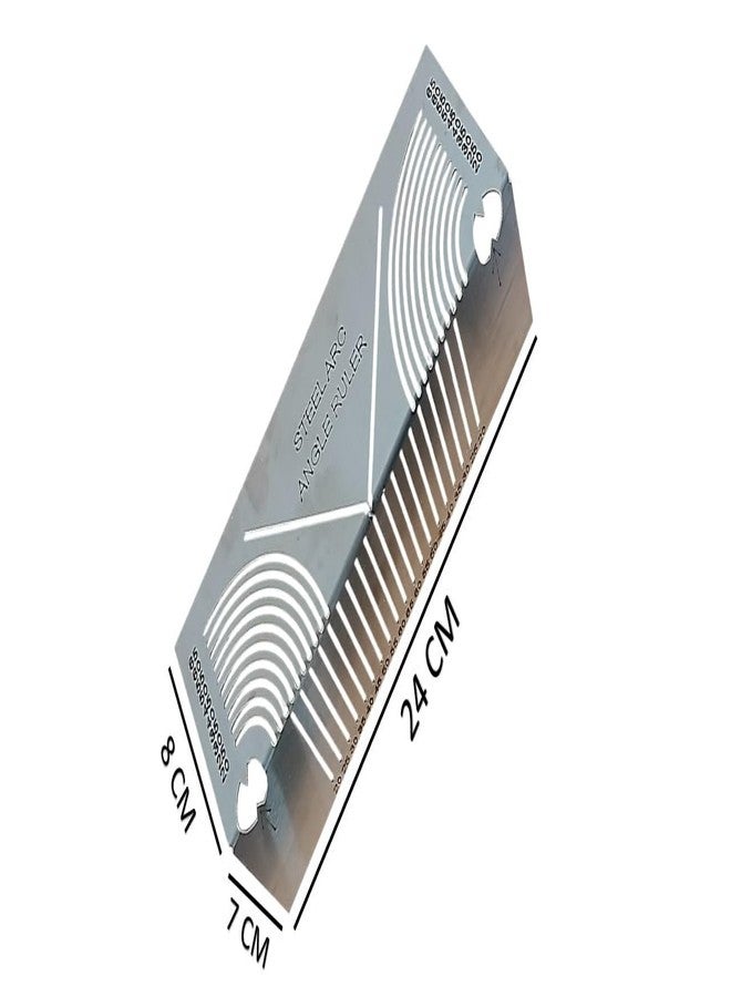 MD Style Angle & Arc Marking Steel Tools, Adjustable Linear Arc Scriber, Multi-Purpose Marking Tool for Metalworking, Engineering, Construction, Angle Finder Tool for Steel Pipe Bending (20-65) - Image 4
