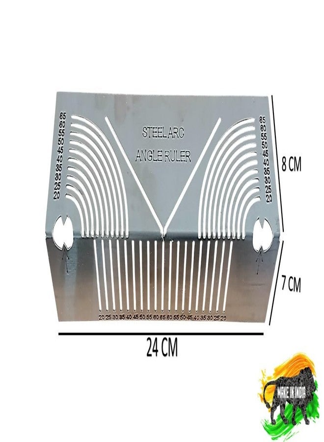 MD Style Angle & Arc Marking Steel Tools, Adjustable Linear Arc Scriber, Multi-Purpose Marking Tool for Metalworking, Engineering, Construction, Angle Finder Tool for Steel Pipe Bending (20-65) - Image 2