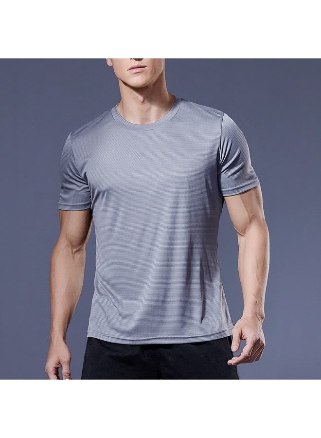 Men Quick Dry Short Sleeve Sport T Shirt Gym Jerseys Fitness Shirt Trainer Running T-Shirt Teenager Breathable Sportswears - Image 2