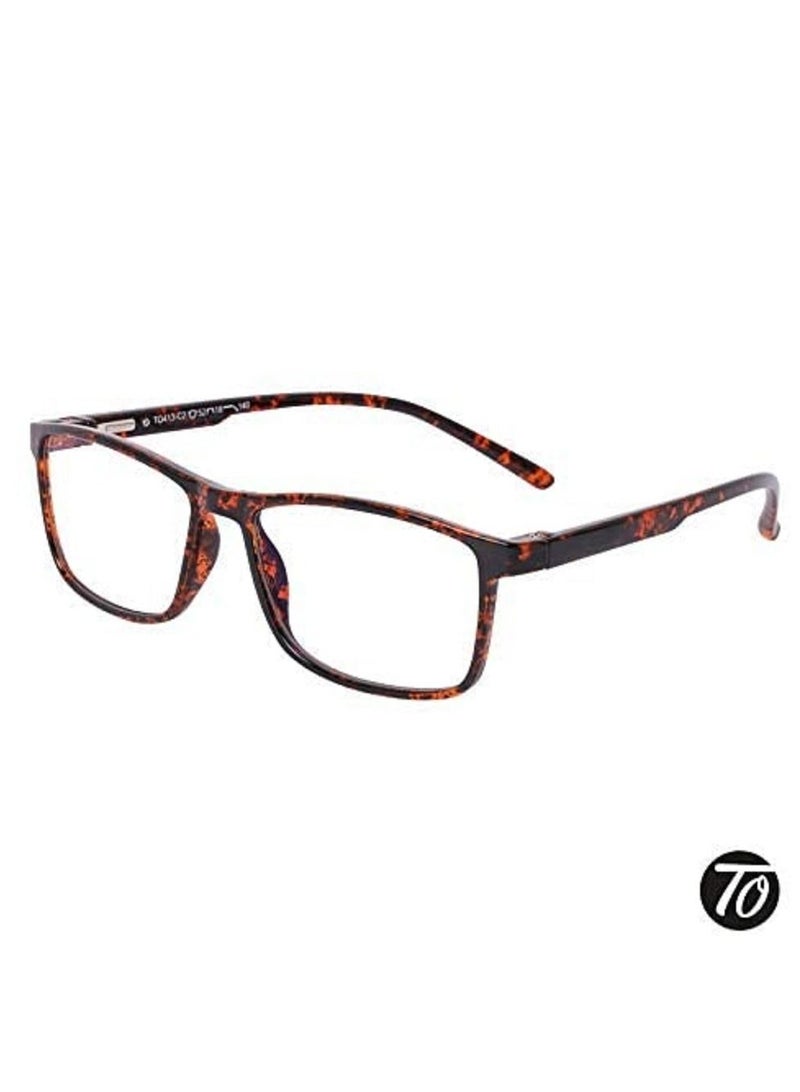 TOM OLIVER Blue Light Blocking Lightweight Computer Screen Glasses, Computer Reading/Gaming/TV/Phone for Women Men Teens Anti Eyestrain & UV Glare (Rectangle,Brown DA) - Image 2