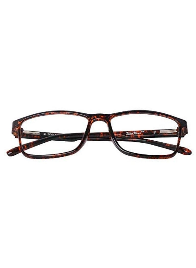 TOM OLIVER Blue Light Blocking Lightweight Computer Screen Glasses, Computer Reading/Gaming/TV/Phone for Women Men Teens Anti Eyestrain & UV Glare (Rectangle,Brown DA) - Image 5