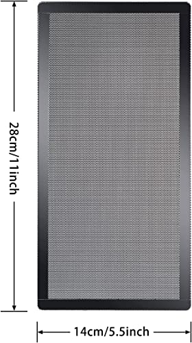 YSSHUI [4 Pack] 280x140mm PC Case Dust Mesh Filter, Magnetic Frame Computer Fan Dust Mesh PC Cooler Filter Dustproof PVC Cover Grills - Black - Image 2