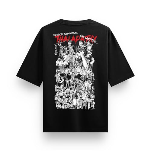 DUDEME One Last Time Printed Vijay Tshirt | Inspired by Jana Nayagan Vijay T Shirt for Men & Women | Black & White Half Sleeve T-Shirt - Image 3