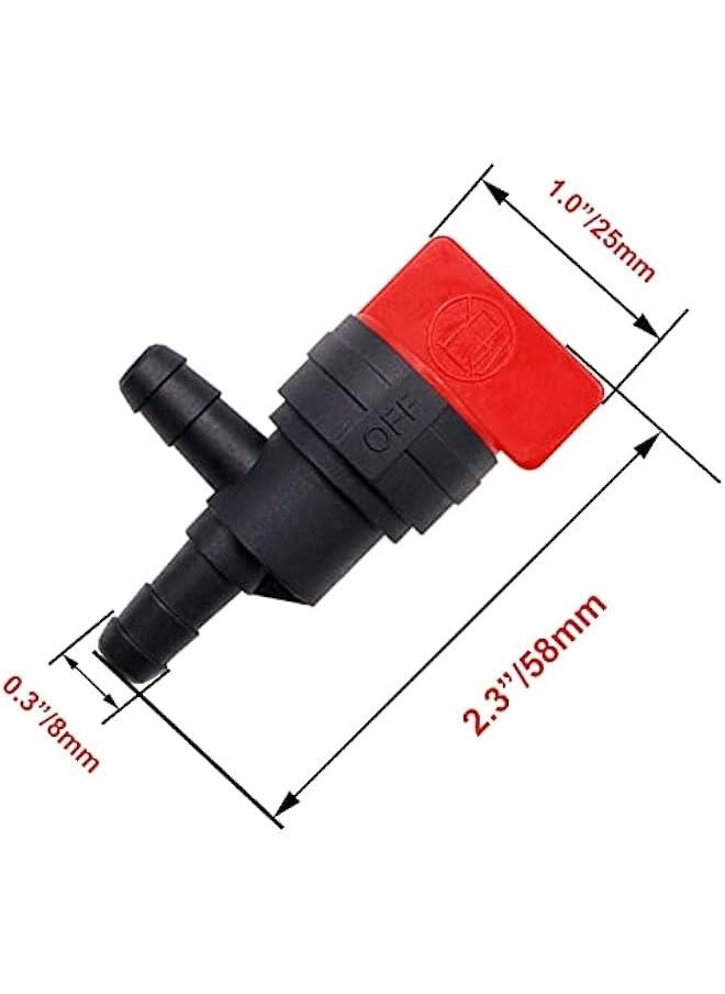 Generic 90°Fuel Shut Off Valve,3PCS 1/4Line Gas Fuel Small Engine Shut Off valves Compatible with 494769 698181 494539 Gas Fuel shutoff valves Lawn Tractors.  - Image 2