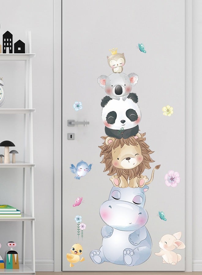 ملصقات حائط لتزيين جدران المنزل لغرف نوم الأطفال على شكل حيوانات كرتونية - Image 4
