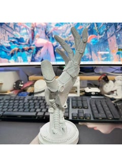 Cyberpunk Manipulator Handle Bracket 2077 Johnny Silver Hand Surrounding XBOX PS4/5 Handle Round Bottom Ornaments-Color:Marble Color-Specifications:Left Hand Round Bottom