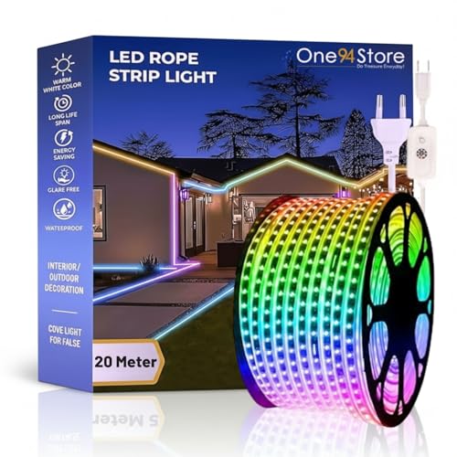 One94Store 20 Meter Multicolor LED Rope Light – Waterproof SMD LED Strip for Decoration | Cove Light for Ceiling | LED Pipe Light for Home Décor, Festivals & Diwali Decoration - Image 1