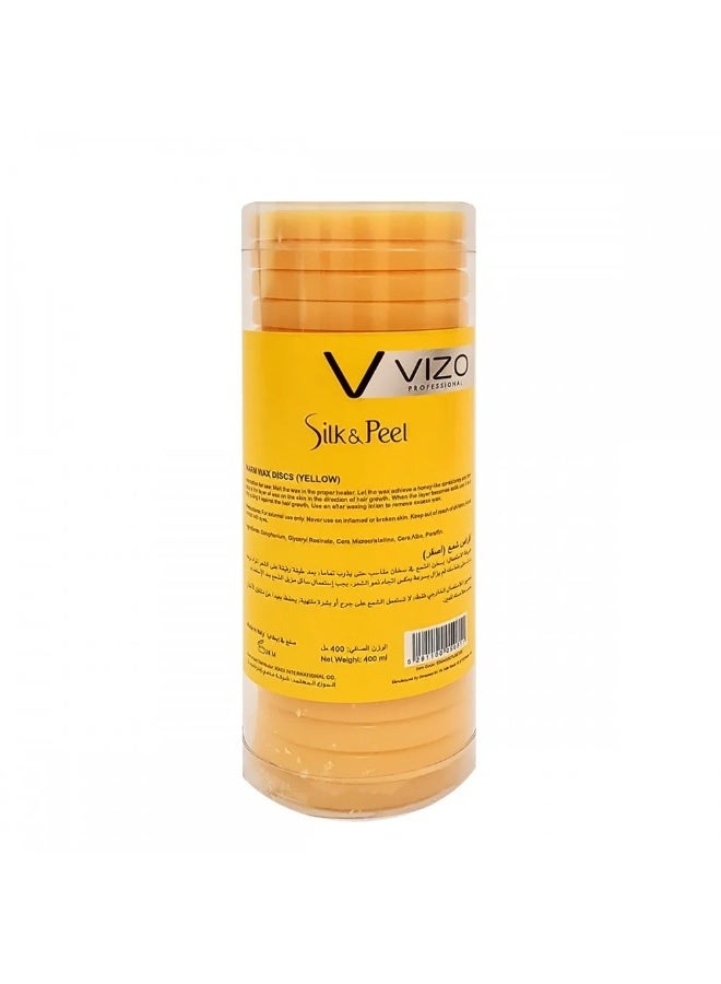 ڤيزو شمع سيلك آند بيل الدافئ الأصفر على شكل قرص في أنبوب 400 مل - Image 2