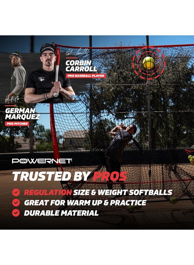 PowerNet Practice Softballs | 12 PK Recreation Grade 12" Balls | Perfect for Softball Soft Toss, Batting, Fielding, Hitting, Pitching, Practice or Training - Image 2
