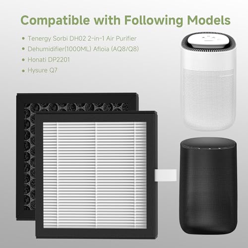 XBWW 4 Pack DH02 3-in-1 Activated Carbon Replacement Filter Compatible with Tenergy Sorbi DH02 2 in 1 Dehumidifier(1000ML), Afloia AQ8 Q8 / Honati DP2201/ Hysure Q7 Air Purifi-er - Image 2