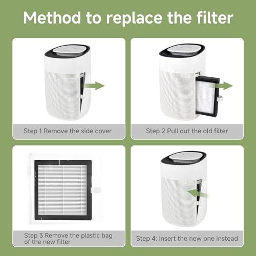 XBWW 4 Pack DH02 3-in-1 Activated Carbon Replacement Filter Compatible with Tenergy Sorbi DH02 2 in 1 Dehumidifier(1000ML), Afloia AQ8 Q8 / Honati DP2201/ Hysure Q7 Air Purifi-er - Image 3