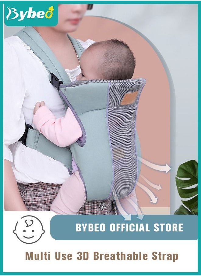 Bybeo - Baby Adjustable Wraps Carrier, Breathable Ergonomic Front Facing/Back Carriers for Newborn Newborn to Toddler 0-15kg, One Size Fits All - Image 1