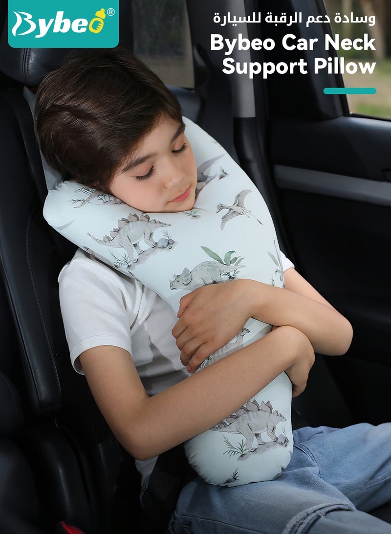 Bybeo Car Travel Pillow, Kids Car Sleeping Pillow for Neck and Head Support, Soft Travel Pillow Cushion, Head-Rest Seatbelt Pillow for Travel＆Long Journey - Image 2