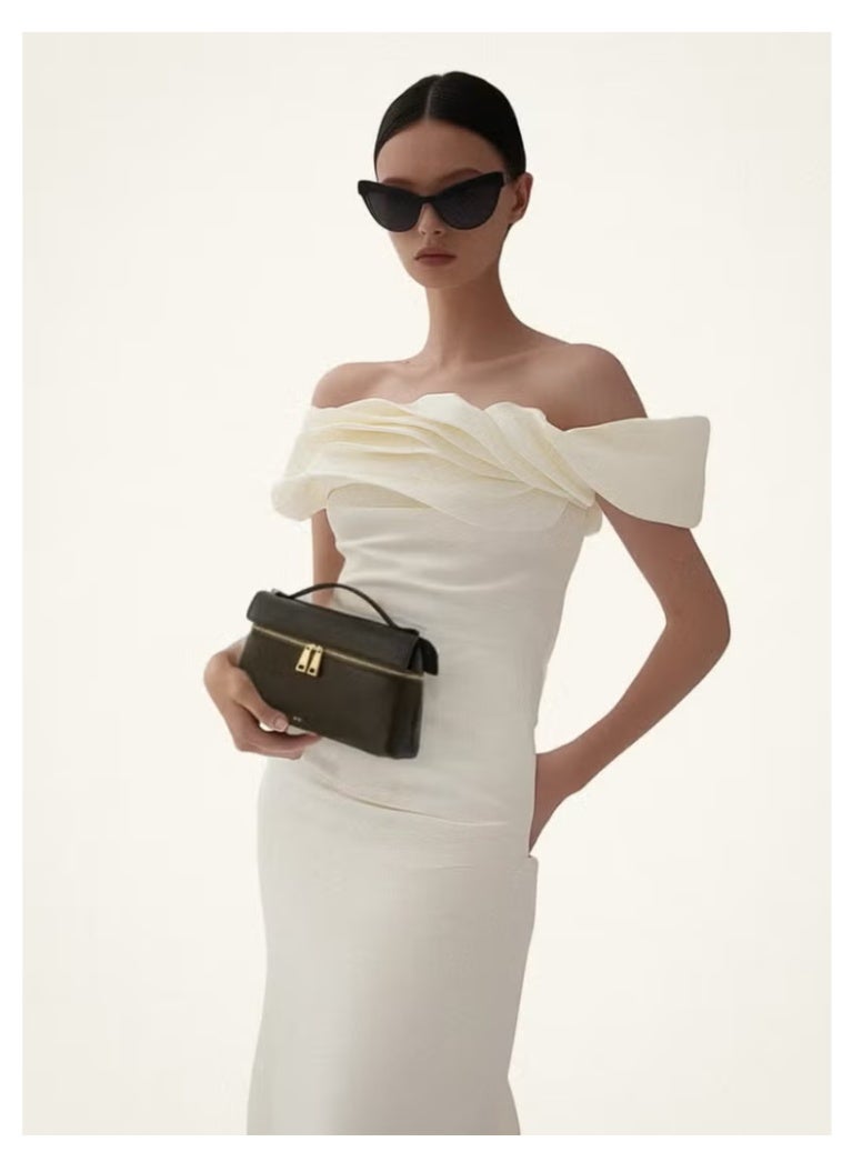 JW PEI ثيا توت مزاج أنيق مربع يدوي التنقل حقيبة اليد المألوفة (الزيتون الأخضر)