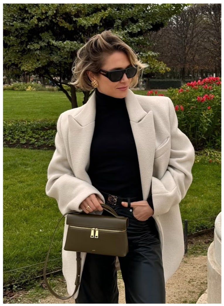 JW PEI ثيا توت مزاج أنيق مربع يدوي التنقل حقيبة اليد المألوفة (الزيتون الأخضر)