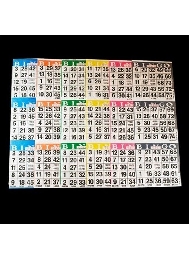 SmallToys Bingo Paper Game Cards 3 Cards 6 Sheets 100 Books 4 Inch By 12 Inch Size Disposable Sheet Made In Usa  - Image 2