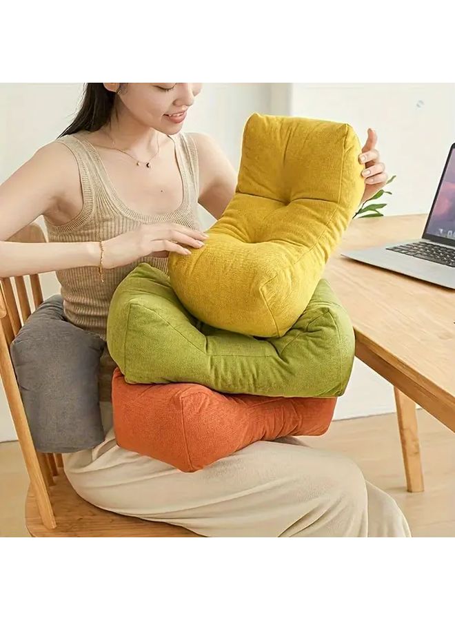 Haze Blue Waist Pillow Backrest Cushion for Office Car Airplane Home Comfort Support - Image 5