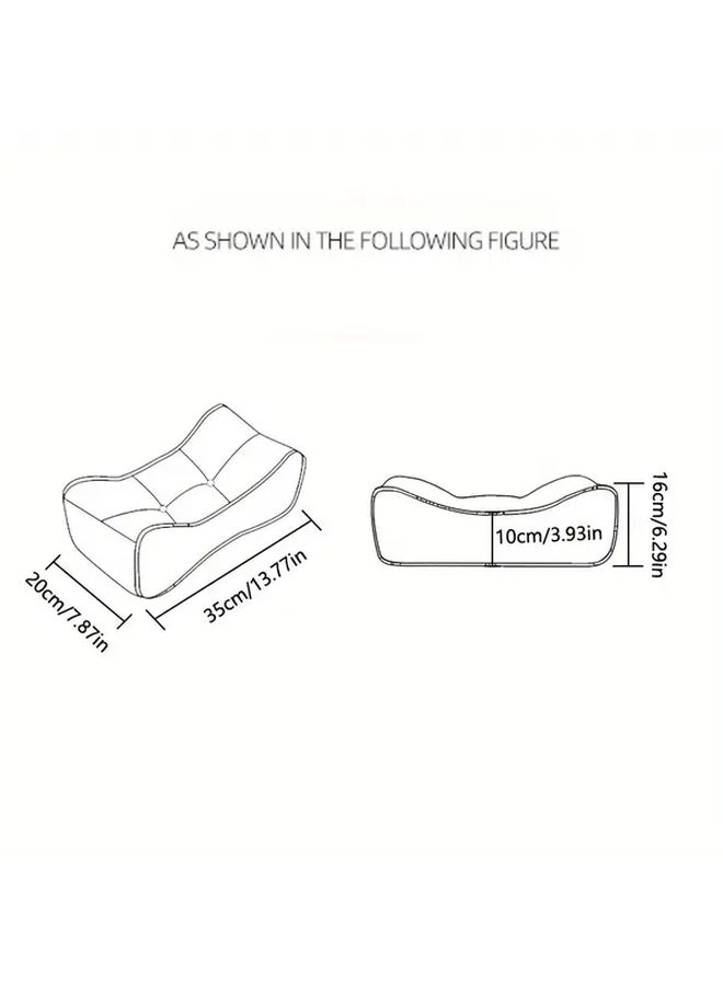 Haze Blue Waist Pillow Backrest Cushion for Office Car Airplane Home Comfort Support - Image 3