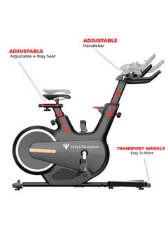 YALLA HomeGym Warriors Spinning Bike  Indoor Exercise Bike with Magnetic Resistance  Adjustable Seat and Pedals  8KG Flywheel Stationary Bike for Cardio Exercise - pzsku/ZD97DEB0C9510D64EF470Z/45/_/1708108395/94d84c1b-7e97-430d-a8eb-c5bb26713a3a