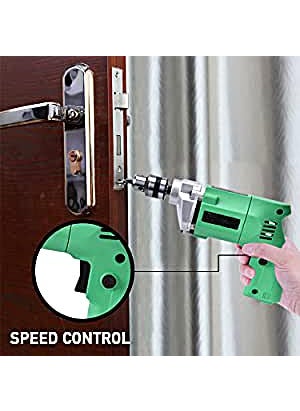 Shopper52 - Shopper52 10mm Powerful Electric Drill Machine with 13Pcs Drill Bit Set Screw Remover Extractor and 48in1 Wrench Spanner Set - Image 1