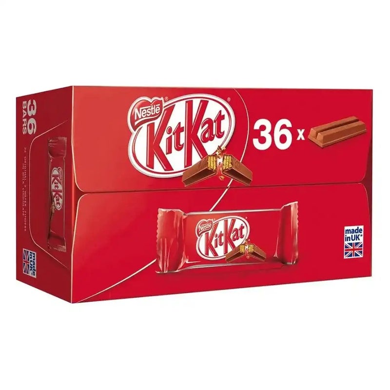 Nestle Kitkat 2 Finger Milk Chocolate Wafer Bar Box- 36 X 21gms
