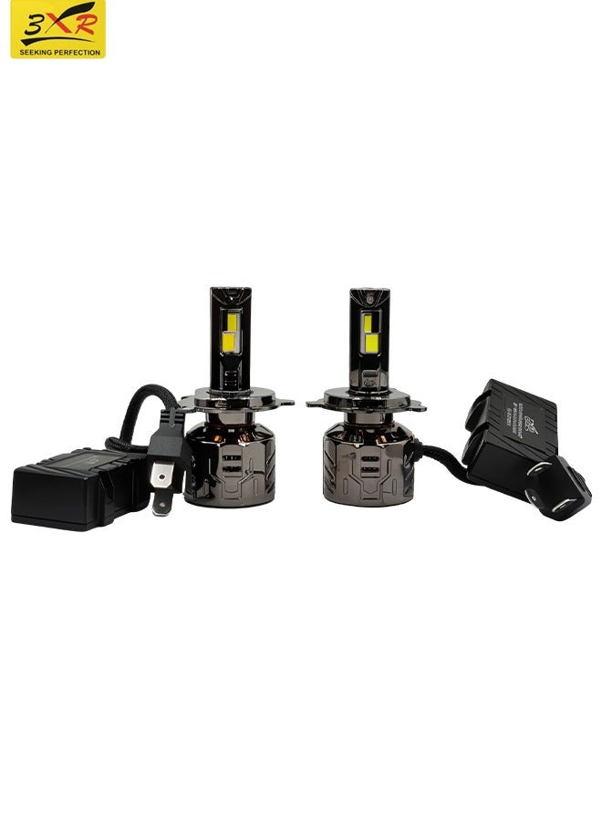 3XR P130 LED Headlight 260W 30000LM H4 12V Dual Beam 6500K Cool White IP65 Waterproof, High Power Fan Cooling Long Life Auto Headlamp. - Image 1