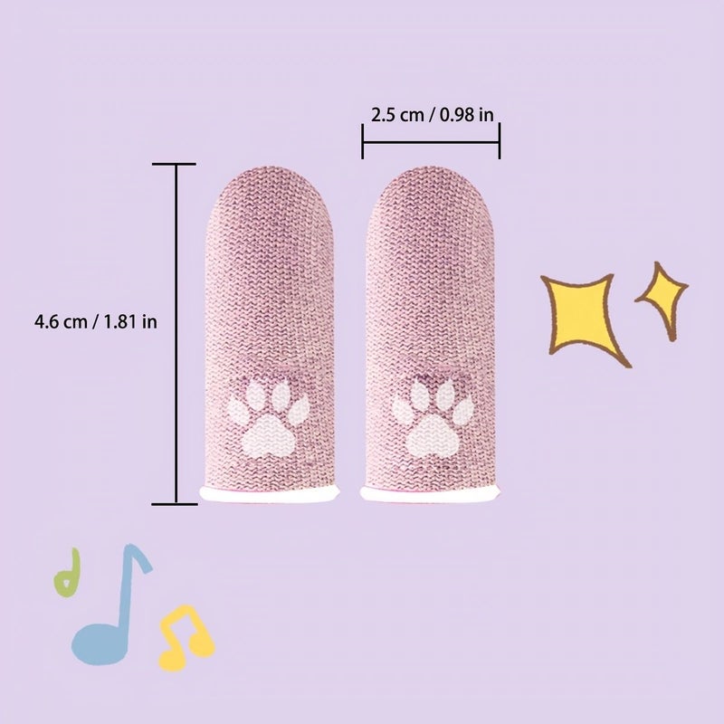 1 Pair Black Cat Claw Finger Cover With Metal Box Gaming Glove - Image 2