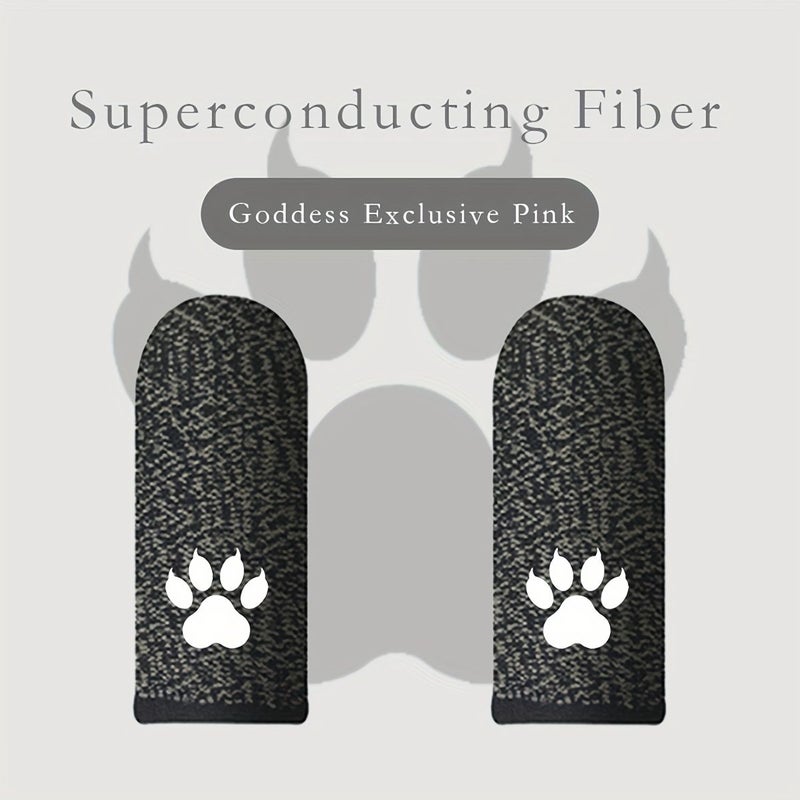 1 Pair Black Cat Claw Finger Cover With Metal Box Gaming Glove - Image 3
