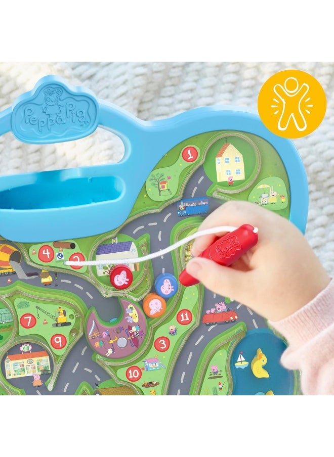 Peppa Pig Peppa Pig Toys Peppa’s Town Tour Maze, Magnetic Maze Toys for 3 Year Old Girls and Boys and Up, Preschool Toys  - Image 5