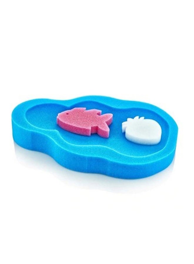 BabyJem Baby Bath Sponge For 0 To 1 Year Infant, Color - Blue