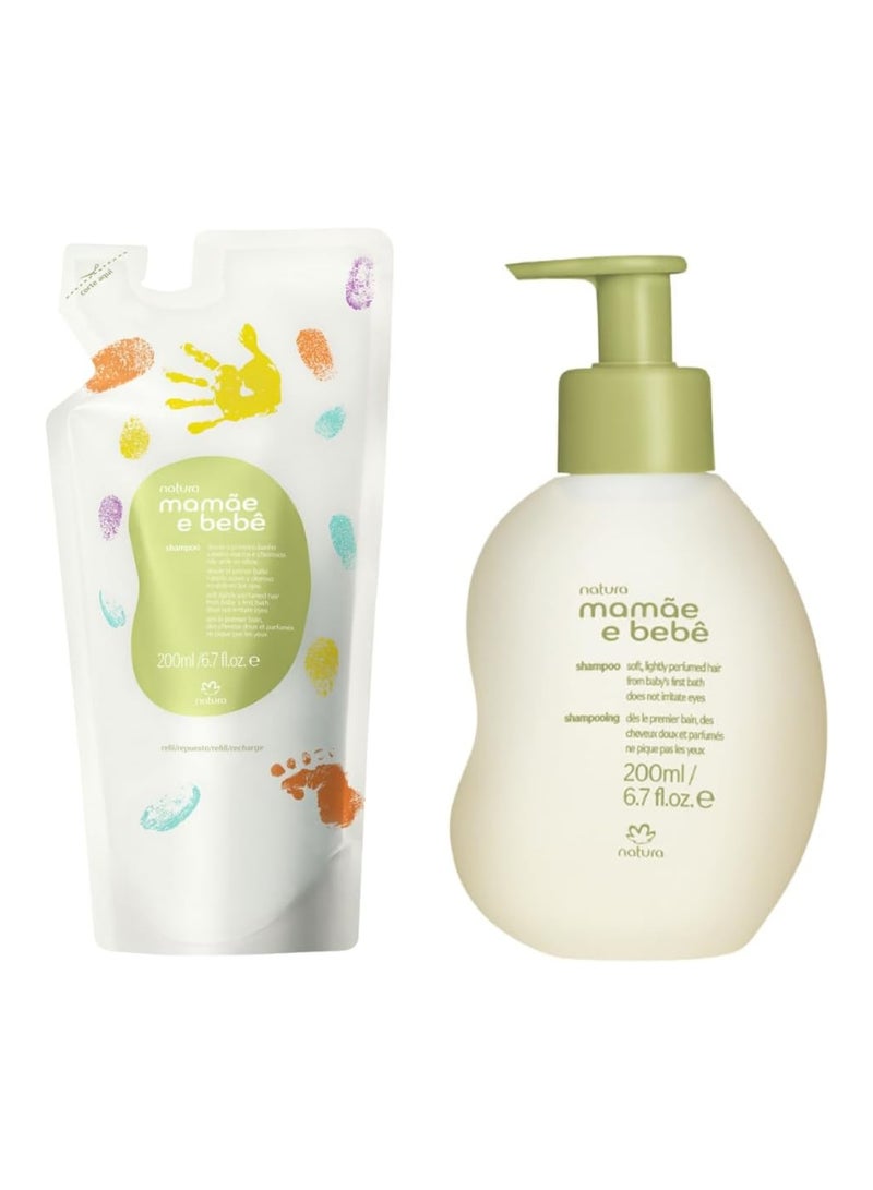 Natura Mamae E Bebe - Shampoo 200 ml - Refill Mom & Baby Collection - Shampoo - Image 2