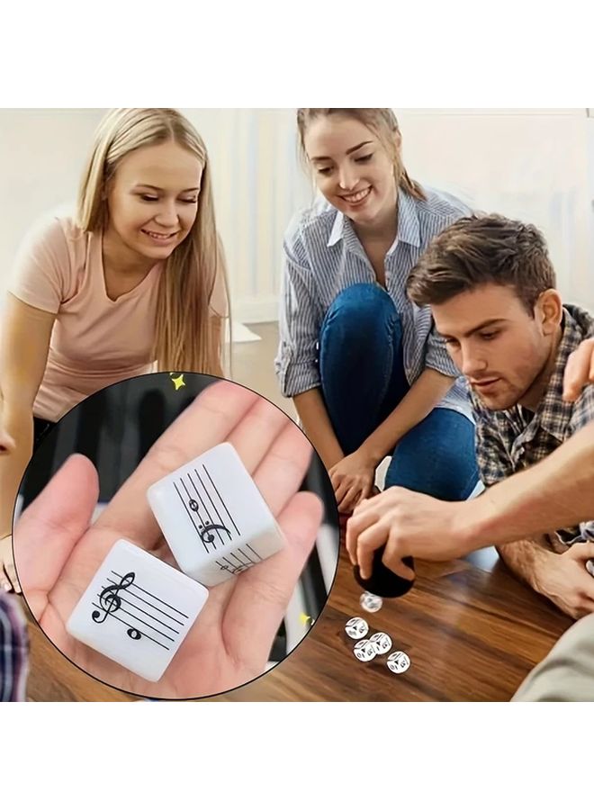 Staff Dice 2pcs Music Notation Learning Tool Educational Game For Teachers Students - Image 2