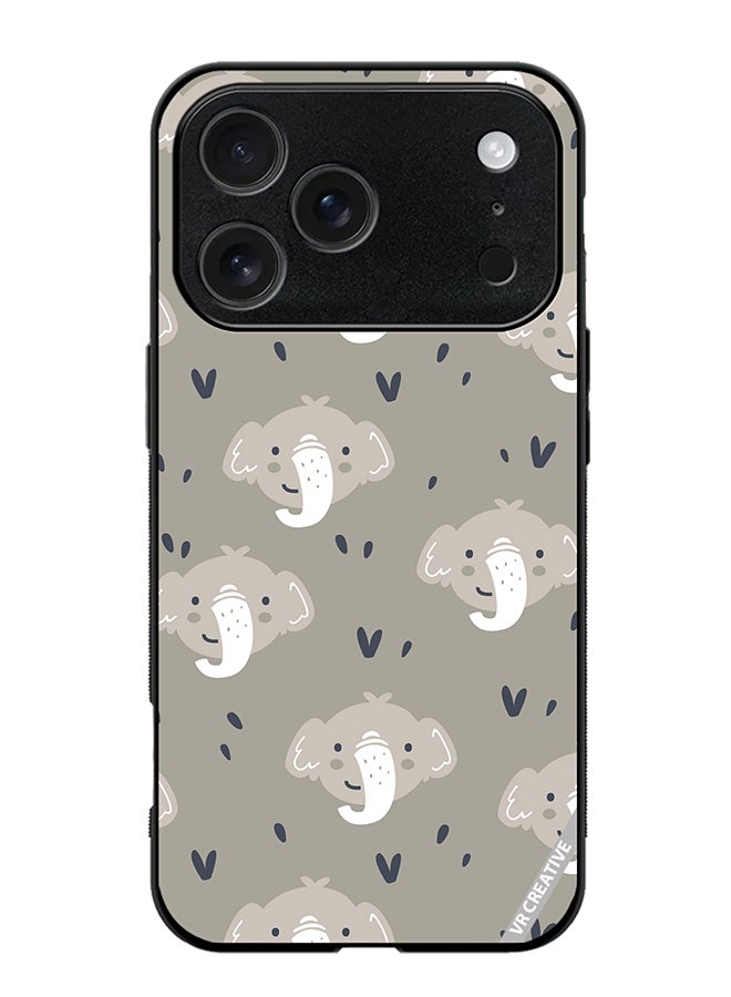VR CREATIVE Protective Case Cover For Apple iPhone 17 Pro Max Elephant Design Multicolour