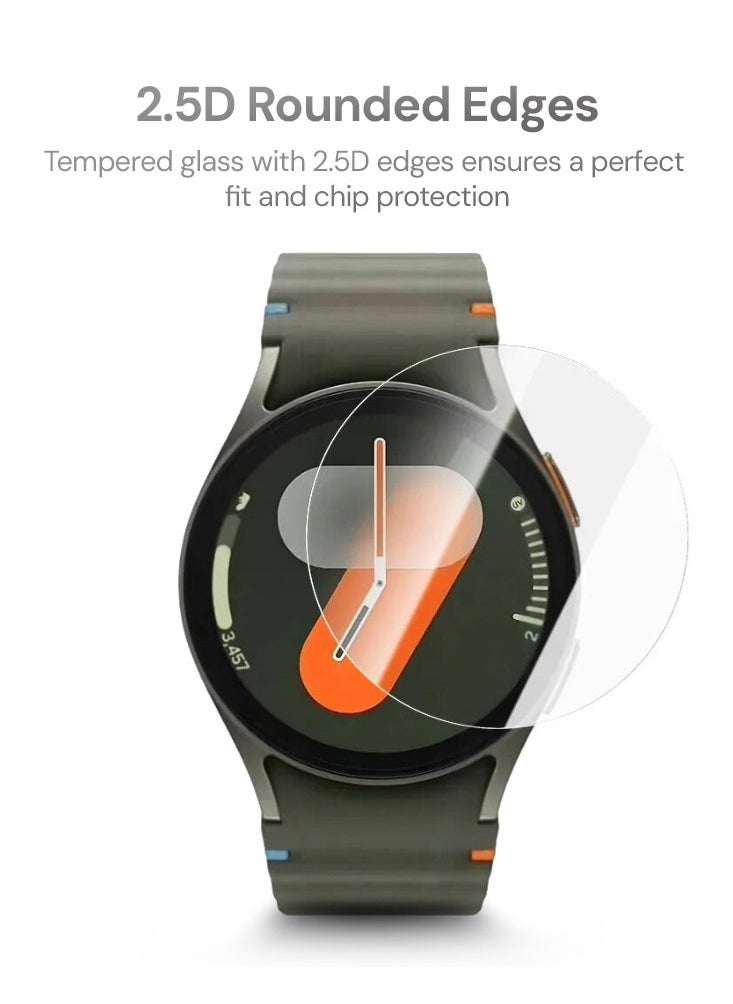 O Ozone Screen Protector for Samsung Galaxy Watch 7/6/5/4 40mm [3 Pack], 3D Full Coverage Tempered Glass Curved Edge Screen Protector  - Image 3