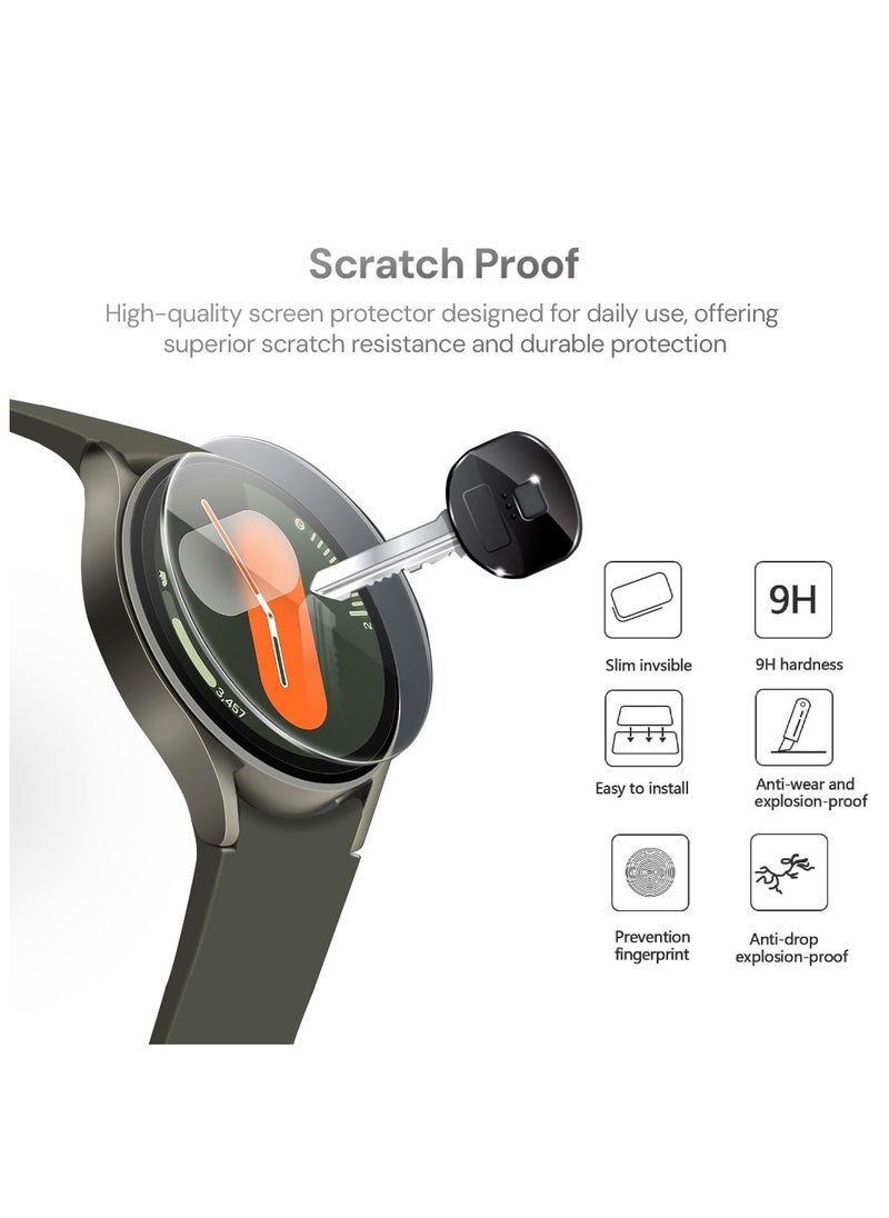 O Ozone Screen Protector for Samsung Galaxy Watch 7/6/5/4 40mm [3 Pack], 3D Full Coverage Tempered Glass Curved Edge Screen Protector  - Image 4