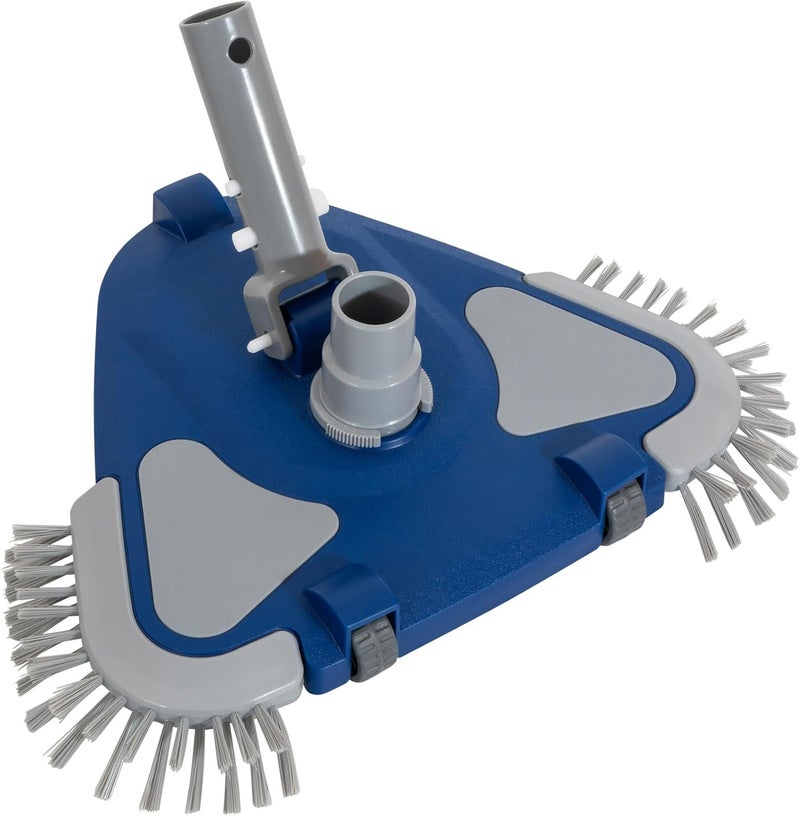 POOLAZA Pool Vacuum Head, Weighted Pool Vacuum Head with 1-1/4'',1-1/2'' Swivel Hose Connection, Bottom & Side Brushes, Pool Vacuum Heads for Inground Pools, Above Ground Pools & Vinyl Lined Pools - Image 1