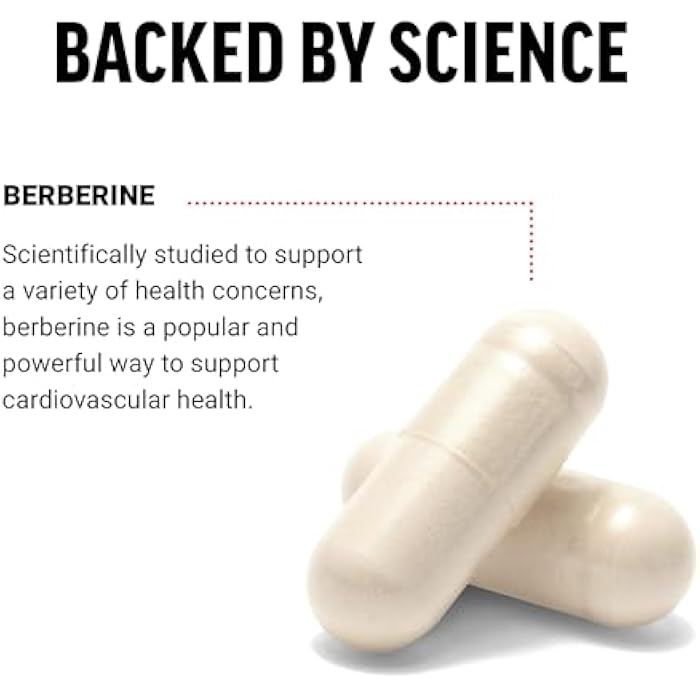 Force Factor Berberine 500mg Supplement, Cardiovascular Support Supplement, Supports Heart Health, Premium Quality, Vegan, No Gelatin, Non-GMO, 60 Vegetable Capsules - Image 3