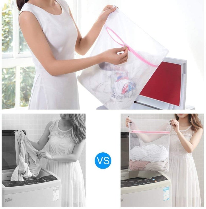 Aimers Laundry Bags for Clothes Washing Bag Cloth Storage Bag with Zip Laundry mesh Bag for Bra Lingerie Socks Undergarments Socks Organizer for Men Women with 3 Different Size Laundry Bag - Image 5