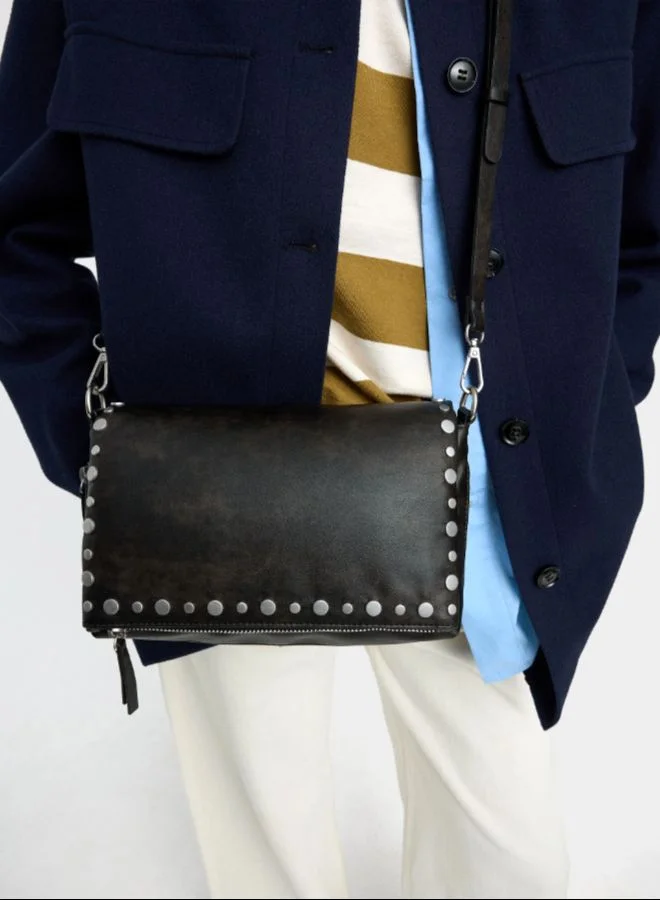 بارفوا حقيبة كتف مرصعة بالجلد الصناعي