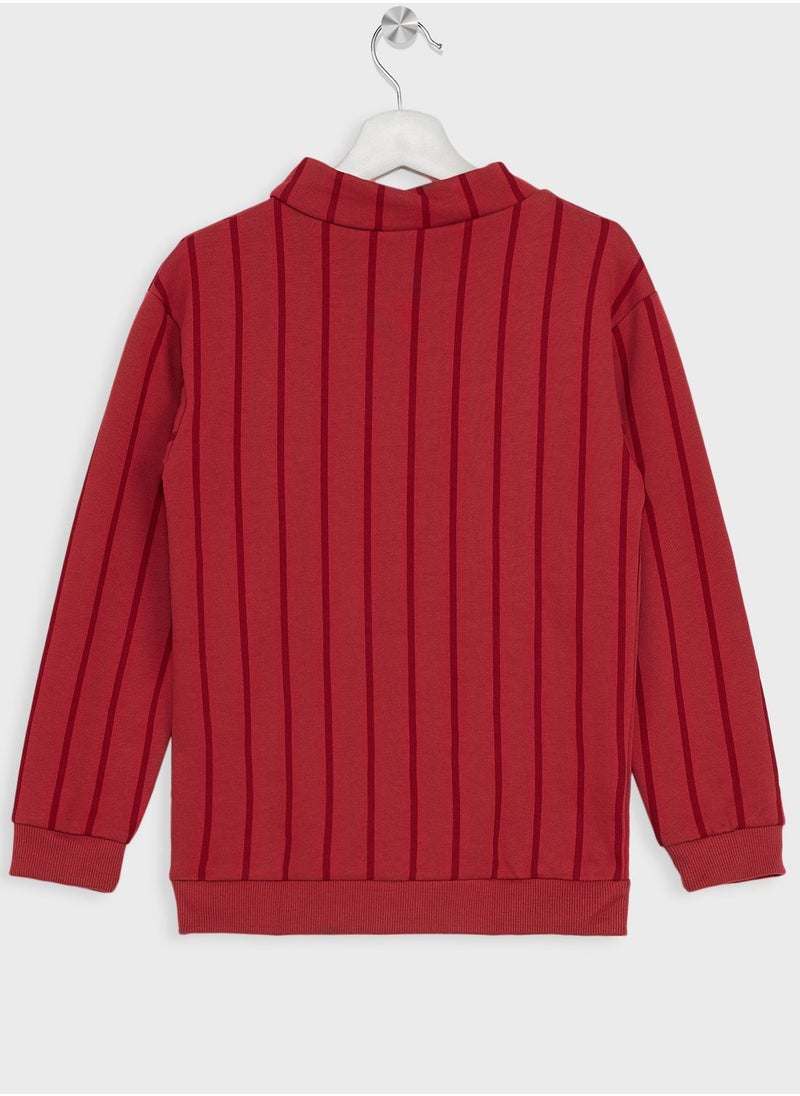 Pinata - Girls Text Printed Half Zip Pocket Sweatshirt - Image 1