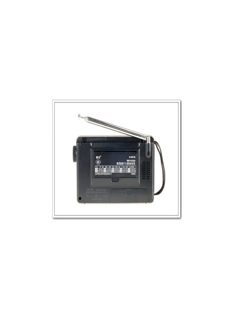 Tecsun R 9012 12 Band FM Radio - Black - Image 2