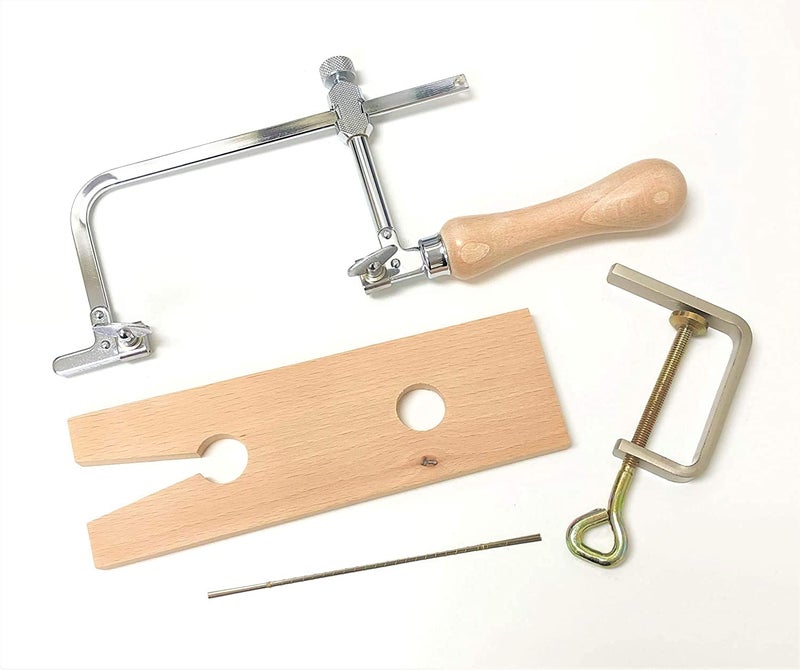 OSCARAdjustable Saw Frame Handle | Bench Pin & Saw Blade Set | Jewelry Cutting Tool | Metal Piercing saw Kit | Goldsmith & Silversmith Tool | Craft & DIY Jewelry Kit - Image 5