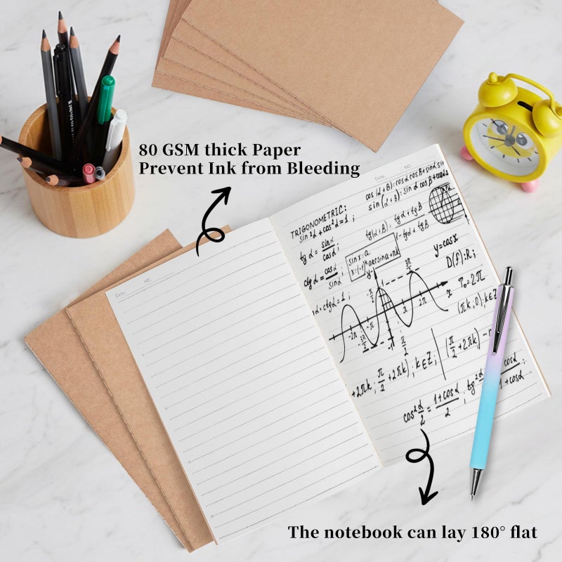Kutoda 24 Pack A5 Kraft Notebooks Bulk  Lined Paper Journaling Notebooks  8.3X5.5In 60 Pages Composition Notebook Travel Journal Set For Work  School  Students Kids  Gift  Office  Back To School Supplies - Image 5