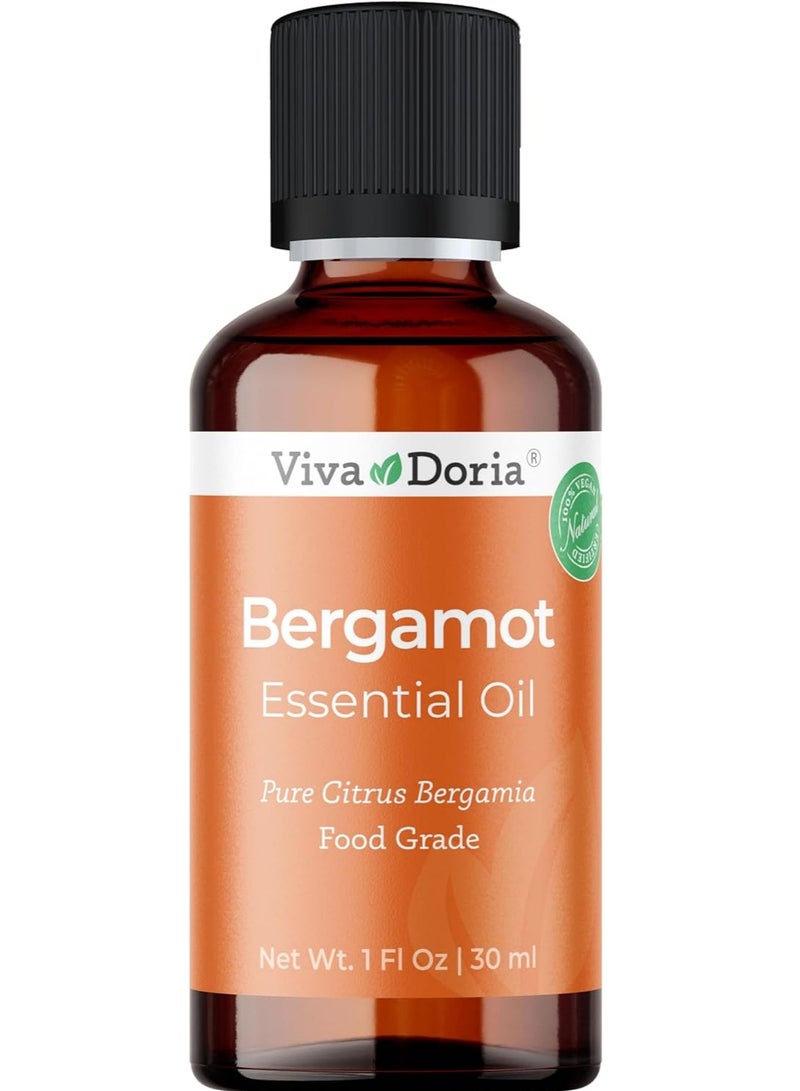 Viva Doria 100% Pure Bergamot Essential Oil, Undiluted, Food Grade, Italian Bergamot Oil, 1 Fluid Ounce (30 mL) Natural Aromatherapy Oil - Image 1