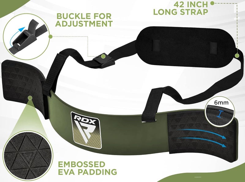 Rdx Arm Blaster Biceps Triceps, 23” Aluminum Fitness Curl Support Isolator, Weightlifting Muscle Gains Big Arms Extension Builder, Adjustable 42” Strap, 6MM Neck Pad, Curved Design, Thick Padding - Image 4