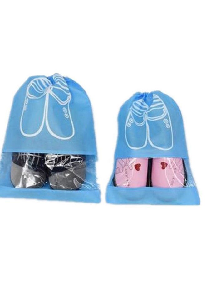 NIBEMINENT 2-Piece Waterproof Travel Shoe Bag Set Blue  - Image 3