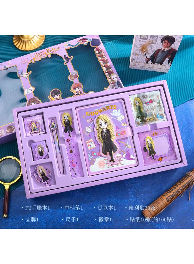 Bluejw Harry Potter Handbook Notebook Ruler Badge Stationery Suit Creative Practical Gift Cartoon Gift Bag Gift Box - Image 1
