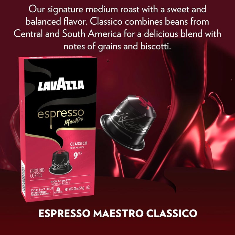 Lavazza Espresso Maestro Classico Aluminum Capsules - 60 Count, Medium Roast, 100% Arabica, Compatible with Nespresso Machines - Image 5