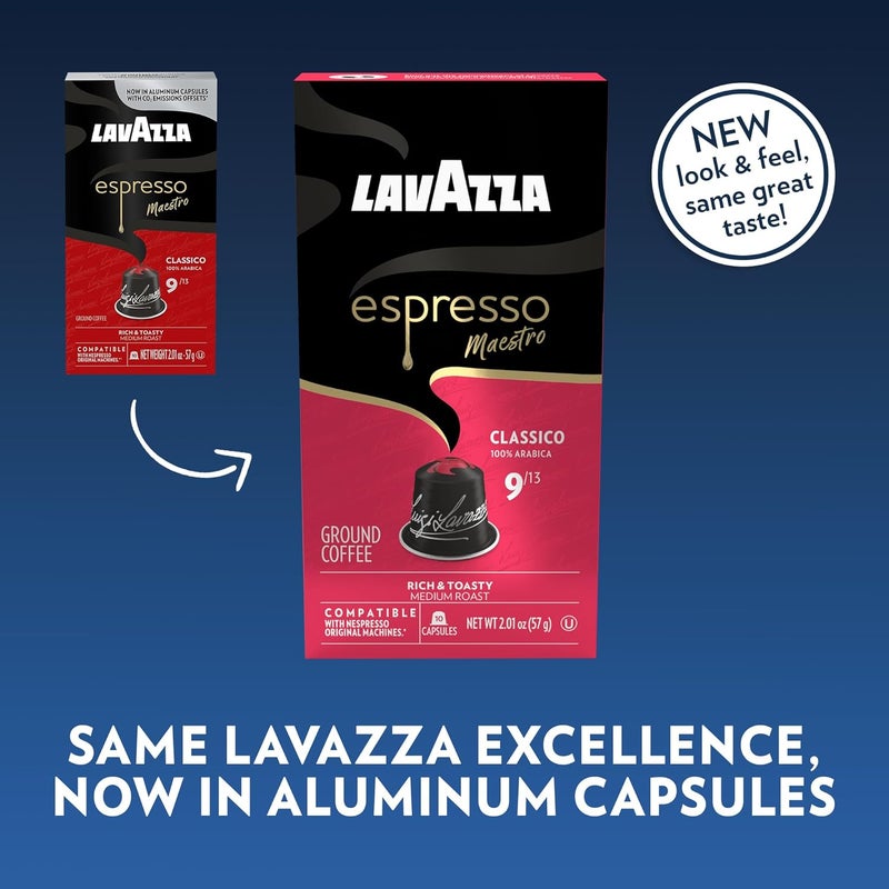 Lavazza Espresso Maestro Classico Aluminum Capsules - 60 Count, Medium Roast, 100% Arabica, Compatible with Nespresso Machines - Image 4