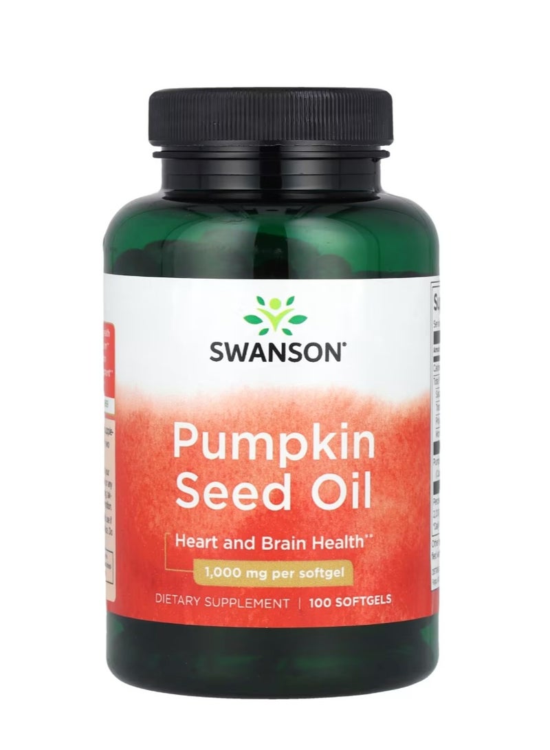 SWANSON Pumpkin Seed Oil 1000 mg 100 Softgels - Image 1